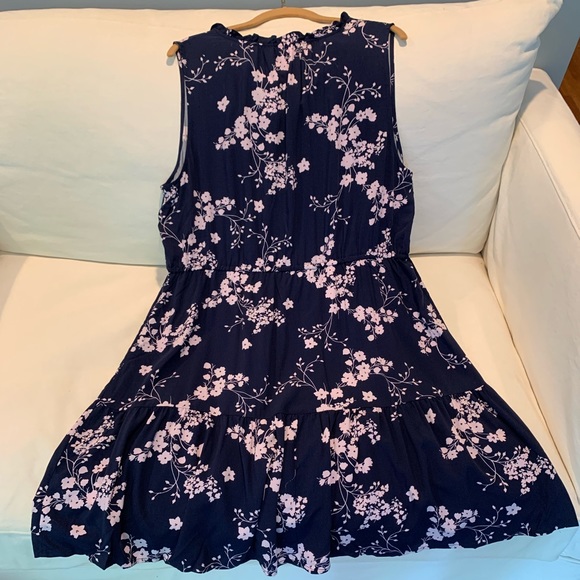 Gap Factory Blue Floral Womens Tie Waist Dress NWT - Picture 2 of 9